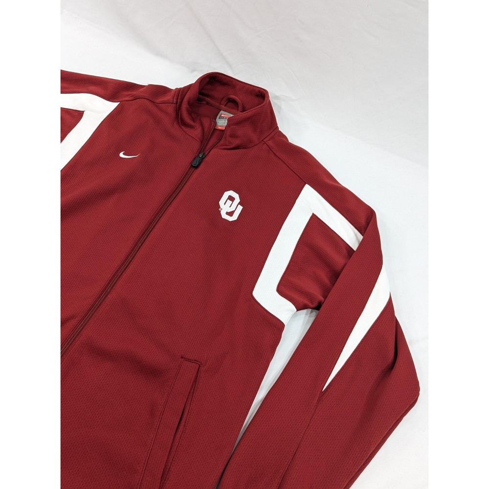 Vintage Nike Team Nike Oklahoma Sooners Full Zip Track Jacket Mens Medium
